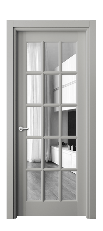 Межкомнатная дверь Toscana Grigliato 6311 Бук нейтральный серый Двустороннее зеркало, триплекс, 6 мм Цена 745880 AMD | Volhovec