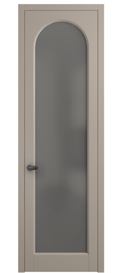 Межкомнатная дверь Palazzo 6804 Матовый бисквитный Сатинированное серое стекло, триплекс Цена 97029 ₽ | Volhovec