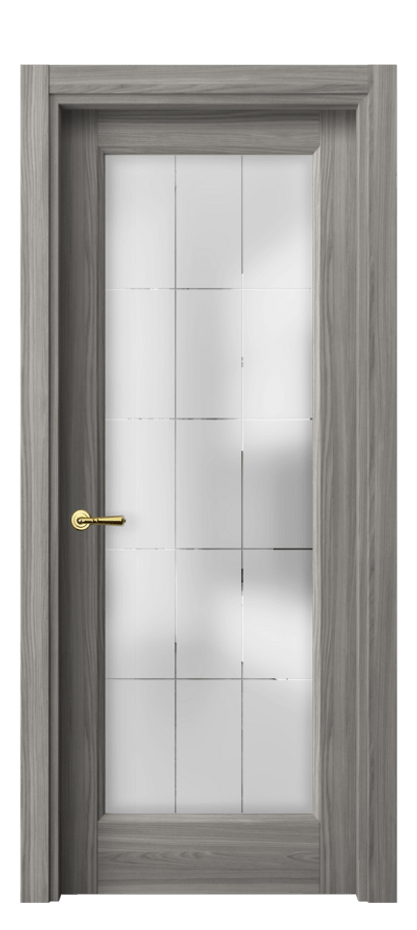 Межкомнатная дверь Galant 1402 Имбирный ясень Сатинированное стекло с гравировкой "Лофт" Цена 29919 ₽ | Volhovec