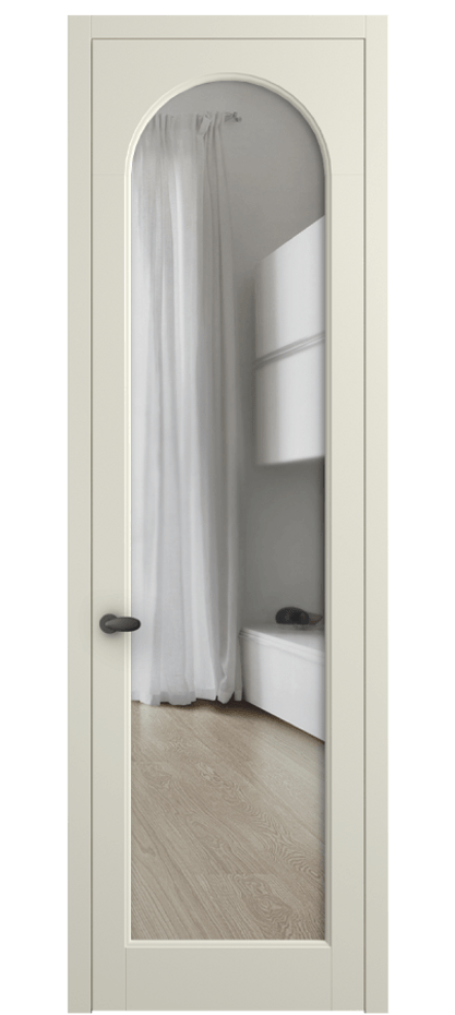 Межкомнатная дверь Palazzo 6804 Матовый молочно-белый Прозрачное стекло Цена 97029 ₽ | Volhovec