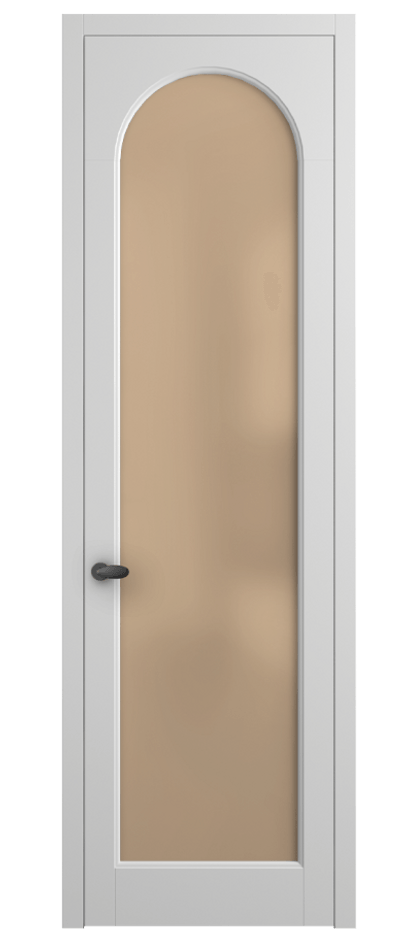 Межкомнатная дверь Palazzo 6804 Матовый белоснежный Сатинированное оранжевое стекло, триплекс Цена 97029 ₽ | Volhovec