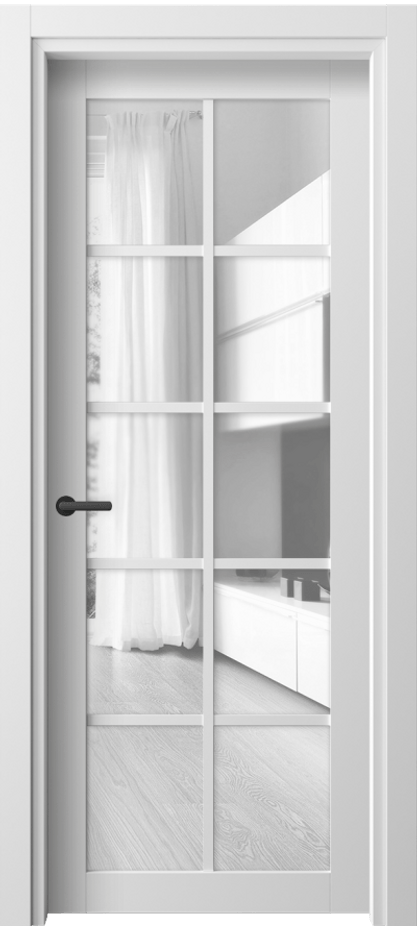 Межкомнатная дверь Neo 2106 Белый шёлк Прозрачное стекло, триплекс Цена 36399 ₽ | Volhovec