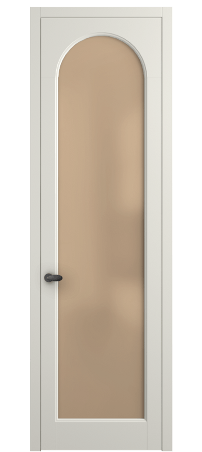 Межкомнатная дверь Palazzo 6804 Матовый жемчужный Сатинированное оранжевое стекло, триплекс Цена 97029 ₽ | Volhovec