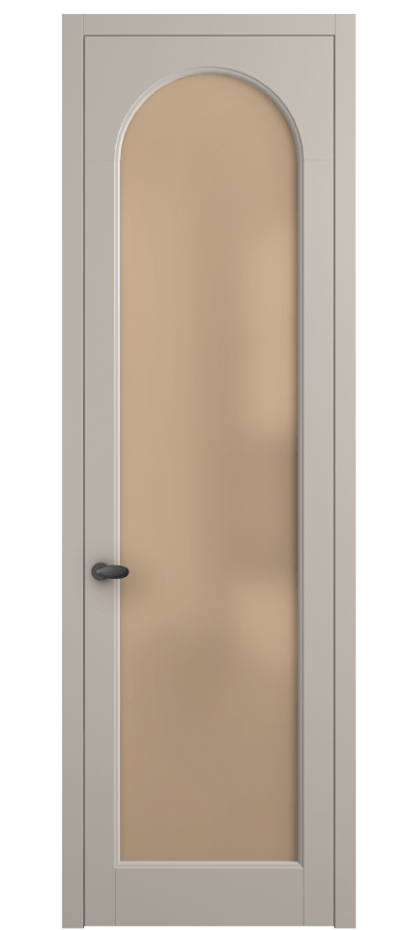 Межкомнатная дверь Palazzo 6804 Матовый светло-бежевый Сатинированное оранжевое стекло, триплекс Цена 97029 ₽ | Volhovec