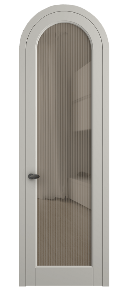 Межкомнатная дверь Palazzo 6814 Матовый тёплый серый Рифлёное бронзовое стекло "Moru", триплекс Цена 133159 ₽ | Volhovec