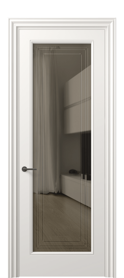 Дверь межкомнатная Mascot 8400 Матовый пудровый белый Прозрачное бронзовое стекло с гравировкой "Грани", триплекс, 7 мм Фигурный наличник МПБЛ Цена 81480 ₽ Наличники уже входят в базовый комплект. Фабрика дверей Волховец 8 (800) 551 43 19 Межкомнатная дверь Mascot 8400 Матовый пудровый белый Прозрачное бронзовое стекло с гравировкой "Грани", триплекс, 7 мм Цена 81480 ₽ | Volhovec