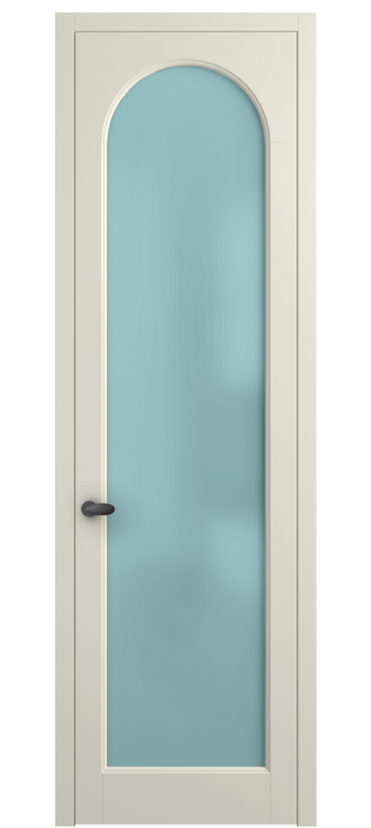 Межкомнатная дверь Palazzo 6804 Матовый молочно-белый Сатинированное голубое стекло, триплекс Цена 97029 ₽ | Volhovec