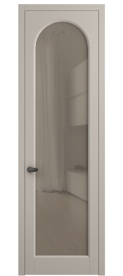 Межкомнатная дверь Palazzo 6804 Матовый светло-бежевый Рифлёное бронзовое стекло "Дюна", триплекс Цена 103029 ₽ | Volhovec