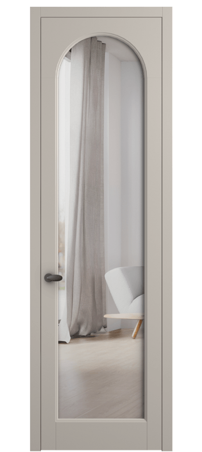 Межкомнатная дверь Palazzo 6804 Матовый светло-бежевый Двустороннее зеркало, триплекс Цена 99029 ₽ | Volhovec