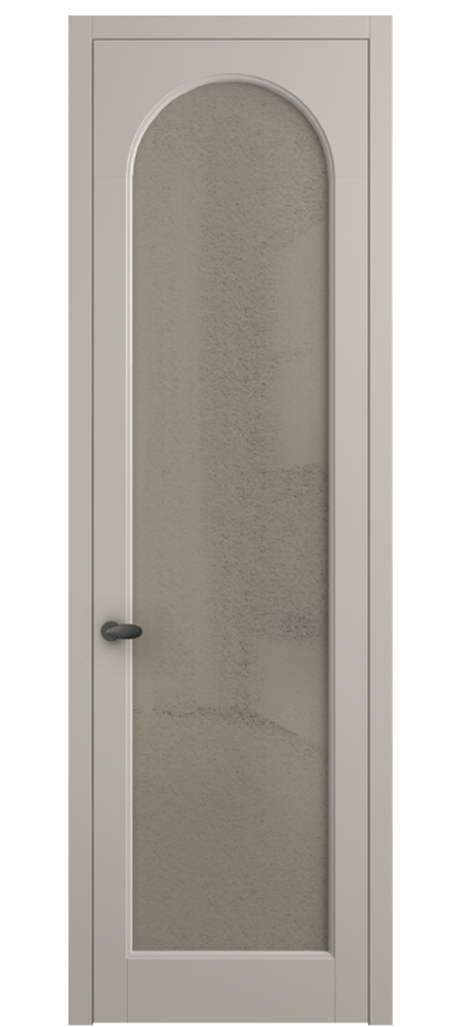 Межкомнатная дверь Palazzo 6804 Матовый светло-бежевый Фактурное бронзовое стекло "Лёд", триплекс Цена 103029 ₽ | Volhovec