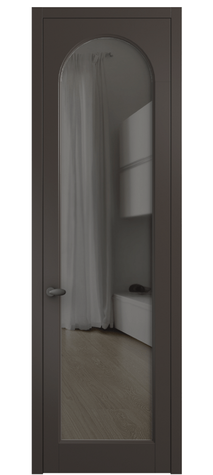 Межкомнатная дверь Palazzo 6804 Матовый антрацит Прозрачное серое стекло, триплекс Цена 97029 ₽ | Volhovec