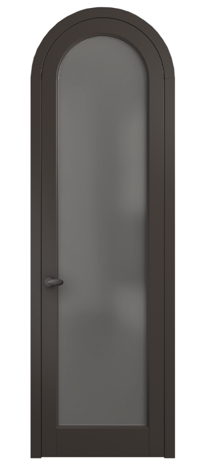 Межкомнатная дверь Palazzo 6814 Матовый антрацит Сатинированное серое стекло, триплекс Цена 125159 ₽ | Volhovec