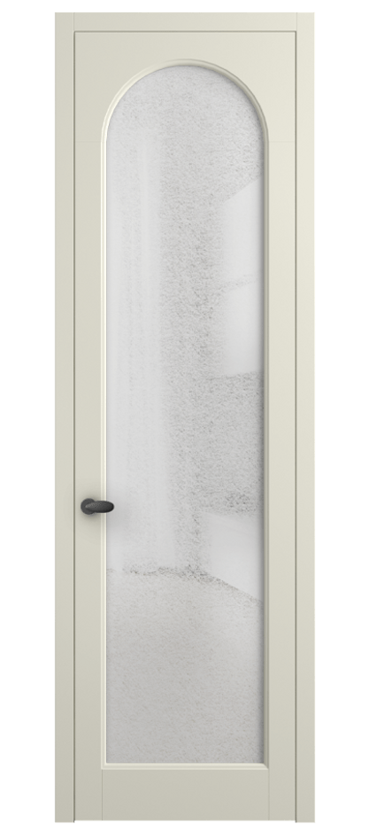 Межкомнатная дверь Palazzo 6804 Матовый молочно-белый Фактурное стекло "Лёд", триплекс Цена 103029 ₽ | Volhovec
