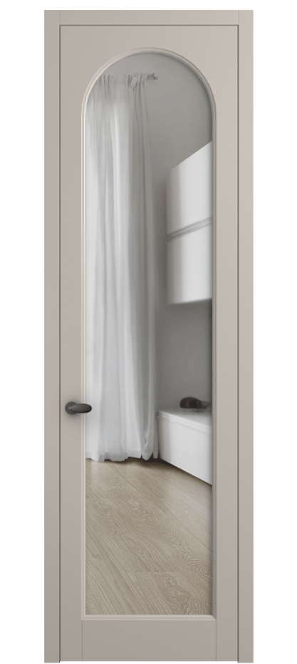 Межкомнатная дверь Palazzo 6804 Матовый светло-бежевый Прозрачное стекло Цена 97029 ₽ | Volhovec