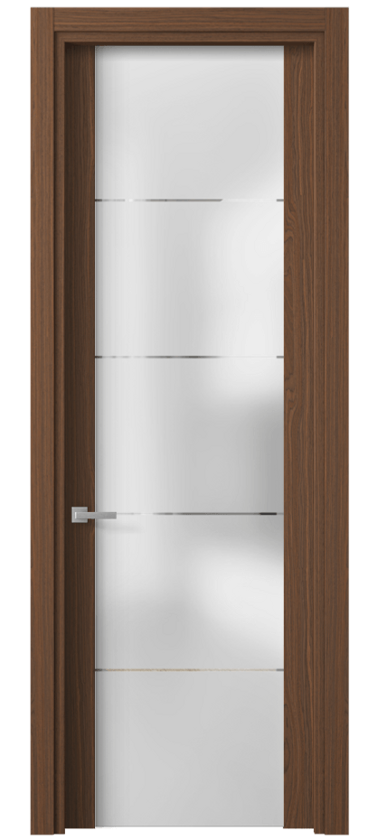 Межкомнатная дверь Planum 4114 Экзотик винный матовый Сатинированное стекло с гравировкой «КВАДРО», триплекс Цена 72199 ₽ | Volhovec