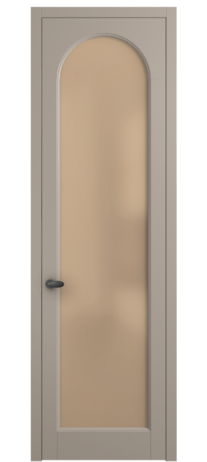 Межкомнатная дверь Palazzo 6804 Матовый бисквитный Сатинированное оранжевое стекло, триплекс Цена 97029 ₽ | Volhovec