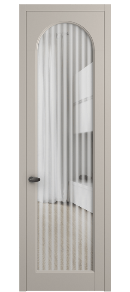 Межкомнатная дверь Palazzo 6804 Матовый светло-бежевый Рифлёное стекло "Дюна", триплекс Цена 103029 ₽ | Volhovec