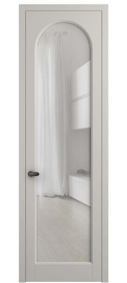 Межкомнатная дверь Palazzo 6804 Матовый облачно-серый Рифлёное стекло "Дюна", триплекс Цена 103029 ₽ | Volhovec