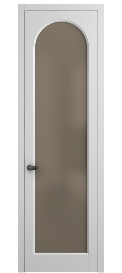 Межкомнатная дверь Palazzo 6804 Матовый белоснежный Сатинированное бронзовое стекло, триплекс Цена 97029 ₽ | Volhovec