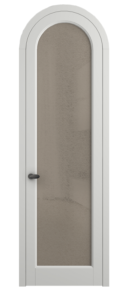 Межкомнатная дверь Palazzo 6814 Матовый светло-серый Фактурное бронзовое стекло "Лёд", триплекс Цена 131159 ₽ | Volhovec