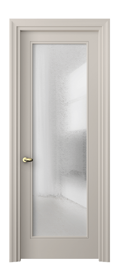 Межкомнатная дверь Esse 8502 Матовый светло-бежевый Фактурное стекло "Лёд", триплекс Цена 79310 ₽ | Volhovec