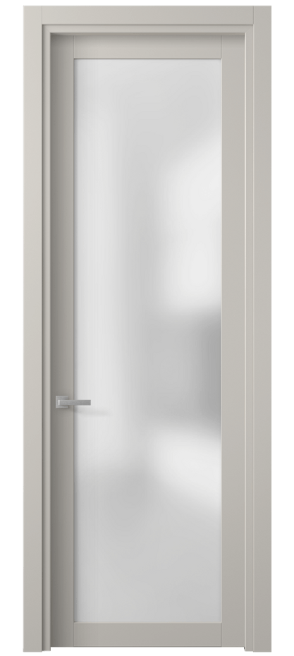 Межкомнатная дверь Planum 2102 Матовый облачно-серый Сатинированное стекло Цена 7713800 so'm | Volhovec