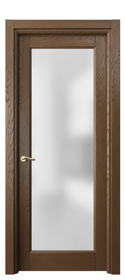 Межкомнатная дверь Лигнум 0700 Дуб королевский брашированный Сатинированное стекло Цена 143799 ₽ | Volhovec