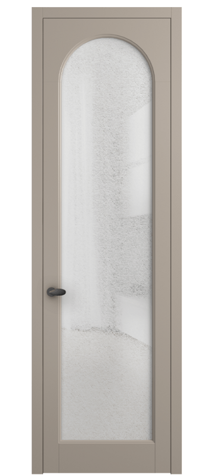Межкомнатная дверь Palazzo 6804 Матовый бисквитный Фактурное стекло "Лёд", триплекс Цена 103029 ₽ | Volhovec