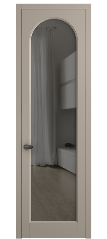 Межкомнатная дверь Palazzo 6804 Матовый бисквитный Прозрачное серое стекло, триплекс Цена 97029 ₽ | Volhovec