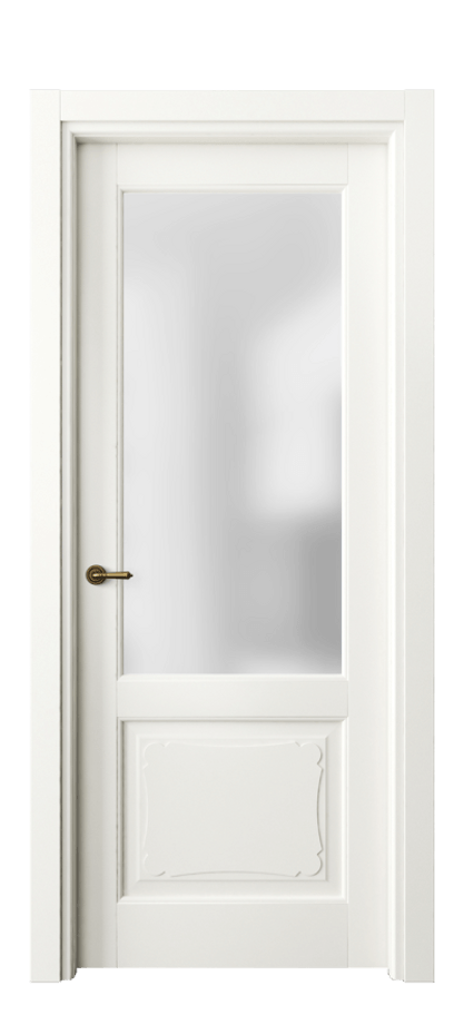 Межкомнатная дверь Toscana Elegante 6322 Бук жемчуг Сатинированное стекло Цена 97399 ₽ | Volhovec