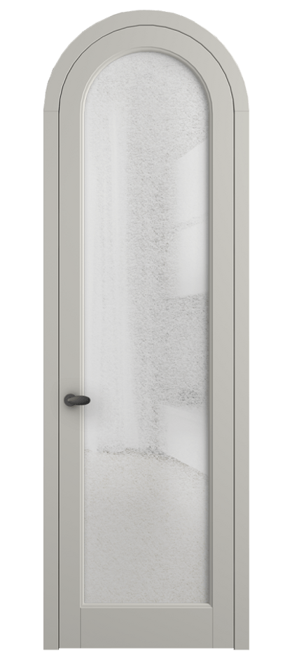 Межкомнатная дверь Palazzo 6814 Матовый тёплый серый Фактурное стекло "Лёд", триплекс Цена 131159 ₽ | Volhovec