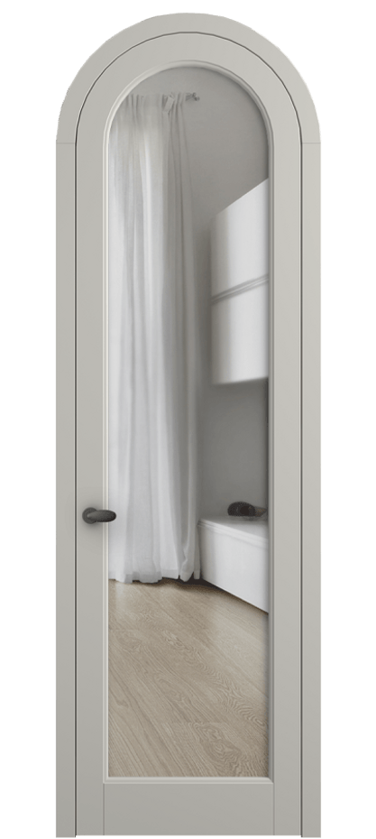 Межкомнатная дверь Palazzo 6814 Матовый тёплый серый Прозрачное стекло Цена 125159 ₽ | Volhovec