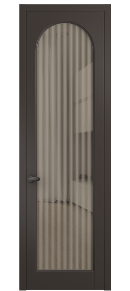 Межкомнатная дверь Palazzo 6804 Матовый антрацит Рифлёное бронзовое стекло "Дюна", триплекс Цена 103029 ₽ | Volhovec