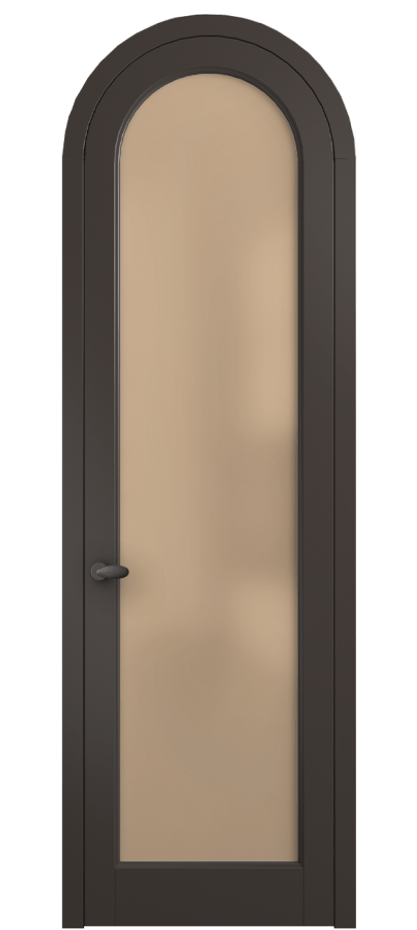 Межкомнатная дверь Palazzo 6814 Матовый антрацит Сатинированное оранжевое стекло, триплекс Цена 125159 ₽ | Volhovec