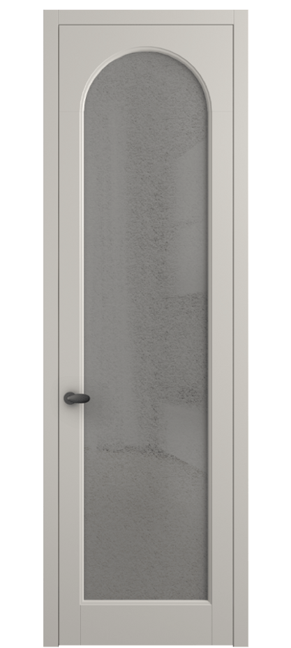 Межкомнатная дверь Palazzo 6804 Матовый облачно-серый Фактурное серое стекло "Лёд", триплекс Цена 103029 ₽ | Volhovec