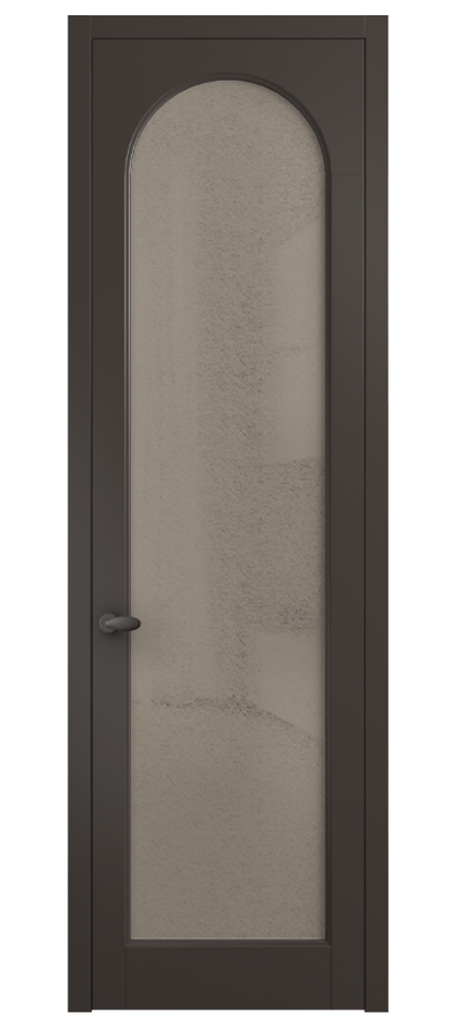 Межкомнатная дверь Palazzo 6804 Матовый антрацит Фактурное бронзовое стекло "Лёд", триплекс Цена 103029 ₽ | Volhovec