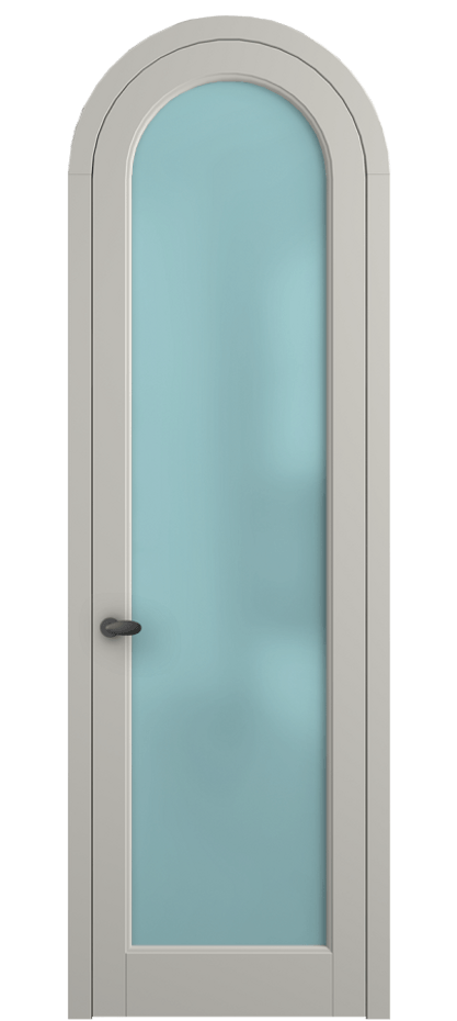 Межкомнатная дверь Palazzo 6814 Матовый тёплый серый Сатинированное голубое стекло, триплекс Цена 125159 ₽ | Volhovec