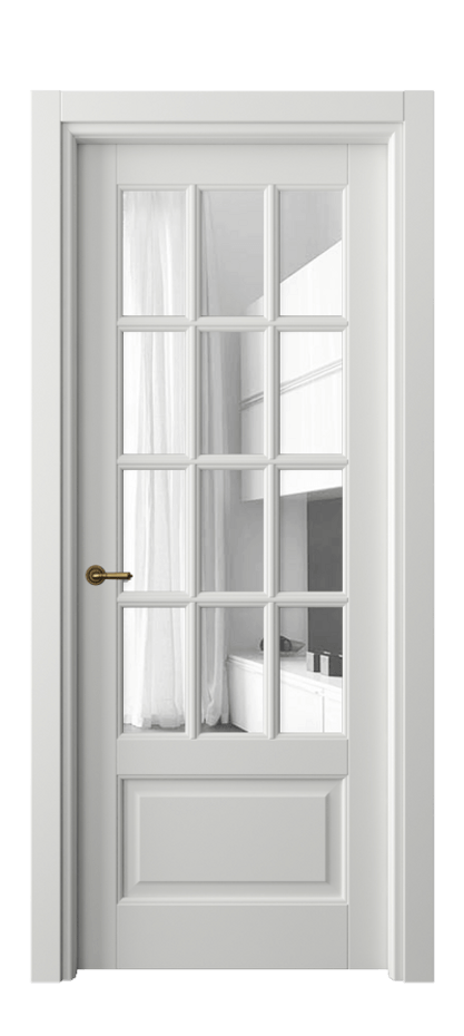 Межкомнатная дверь Toscana Grigliato 6313 Бук светло-серый Прозрачное стекло Цена 114199 ₽ | Volhovec