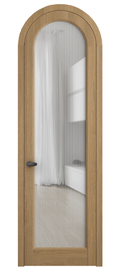 Межкомнатная дверь Palazzo 6814 Дуб пшеничный матовый Рифлёное стекло "Moru", триплекс Цена 202129 ₽ | Volhovec