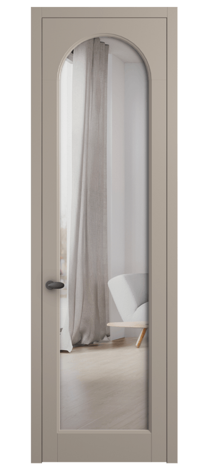 Межкомнатная дверь Palazzo 6804 Матовый бисквитный Двустороннее зеркало, триплекс Цена 99029 ₽ | Volhovec