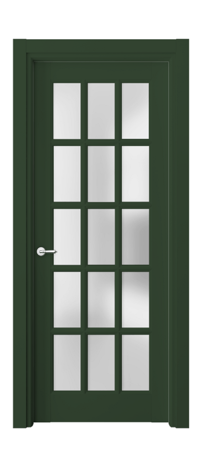 Межкомнатная дверь Тоскана Грильято 6311 Матовый белоснежный Сатинированное стекло Цена 148499 ₽ | Volhovec