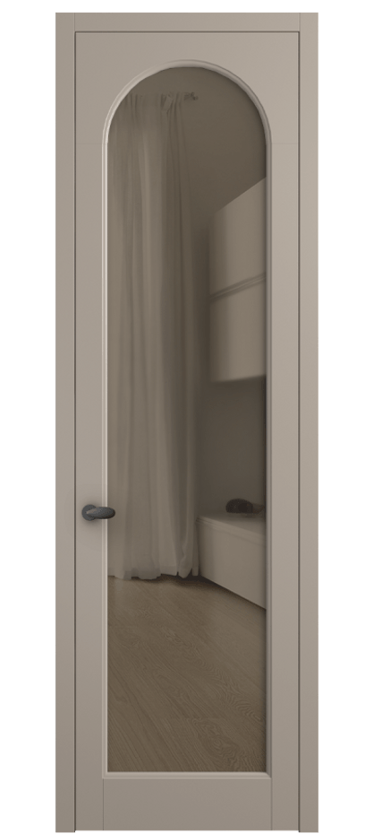 Межкомнатная дверь Palazzo 6804 Матовый бисквитный Прозрачное бронзовое стекло, триплекс Цена 97029 ₽ | Volhovec