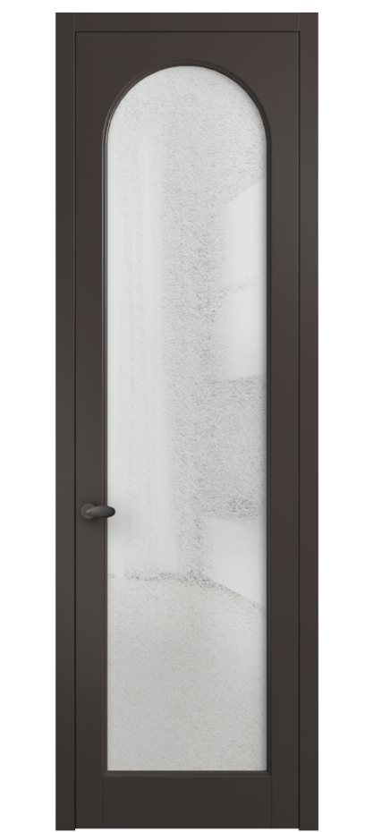 Межкомнатная дверь Palazzo 6804 Матовый антрацит Фактурное стекло "Лёд", триплекс Цена 103029 ₽ | Volhovec