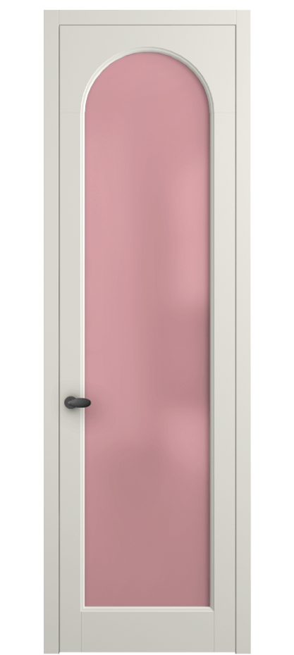 Межкомнатная дверь Palazzo 6804 Матовый жемчужный Сатинированное розовое стекло, триплекс Цена 97029 ₽ | Volhovec