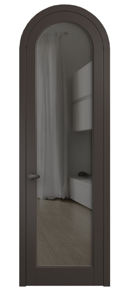 Межкомнатная дверь Palazzo 6814 Матовый антрацит Прозрачное серое стекло, триплекс Цена 125159 ₽ | Volhovec