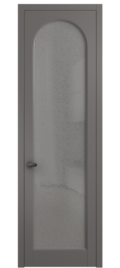 Межкомнатная дверь Palazzo 6804 Матовый классический серый Фактурное серое стекло "Лёд", триплекс Цена 103029 ₽ | Volhovec