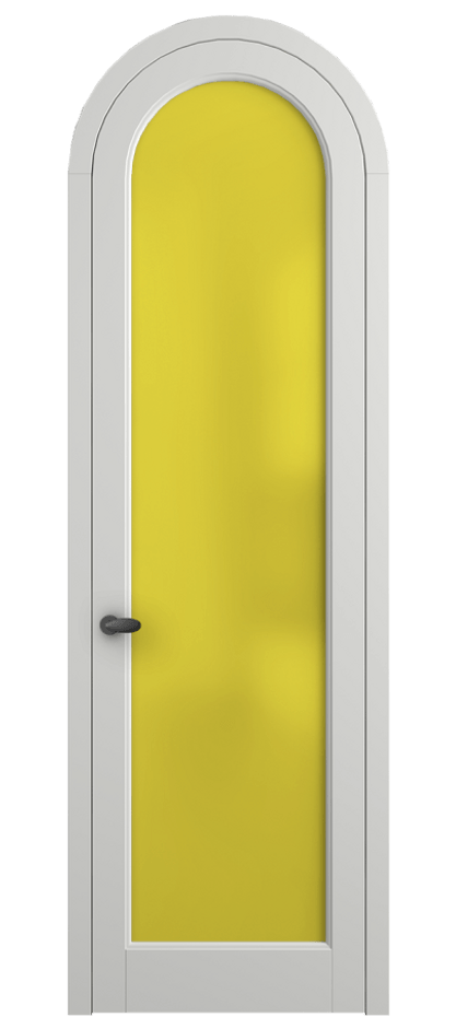 Межкомнатная дверь Palazzo 6814 Матовый светло-серый Сатинированное жёлтое стекло, триплекс Цена 125159 ₽ | Volhovec
