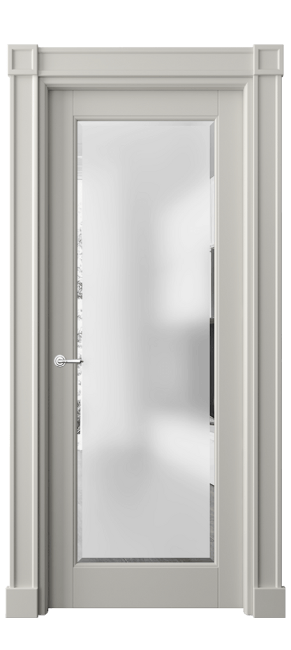 Межкомнатная дверь Toscana Plano 6300 Бук тёплый серый Сатинированное стекло с фацетом Цена 839490 AMD | Volhovec