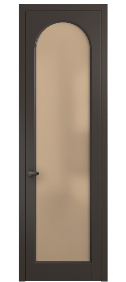 Межкомнатная дверь Palazzo 6804 Матовый антрацит Сатинированное оранжевое стекло, триплекс Цена 97029 ₽ | Volhovec