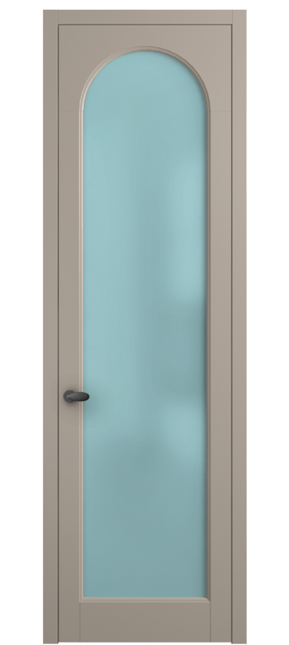 Межкомнатная дверь Palazzo 6804 Матовый бисквитный Сатинированное голубое стекло, триплекс Цена 97029 ₽ | Volhovec
